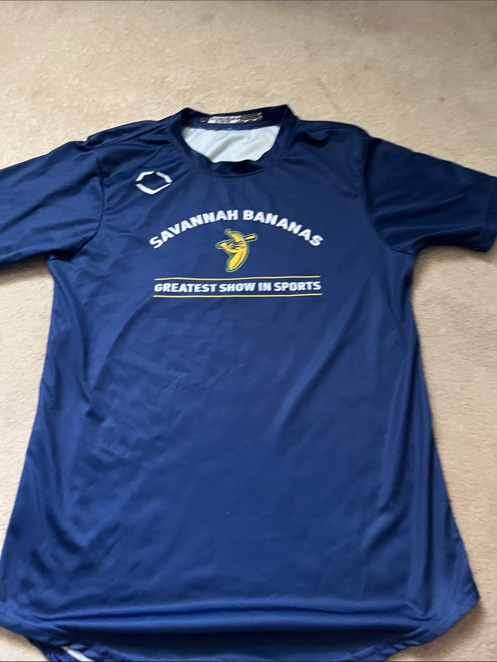 Savannah Bananas Navy Short Sleeve Tee - Team Logo- Great condition!